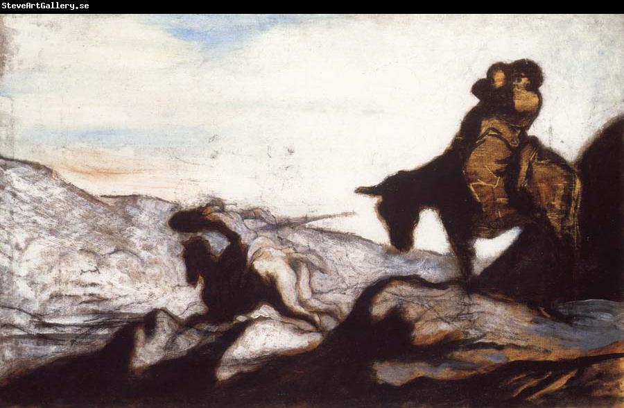 Honore  Daumier Don Quixote and Sancho Panza